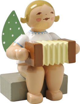 Wendt & Kühn Engel mit Harmonika sitzend 
