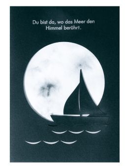 Räder Aquarell Trauerkarte Du bist da,wo das Meer .... 