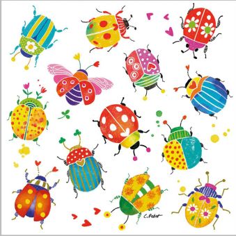 Paperproducts Design Servietten 25x25 cm Bug Party 