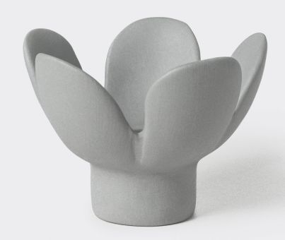 Räder Kerzenhalter Blume grau 8x8x5,5cm 