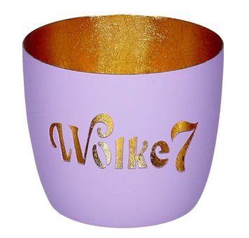 Gift Company Madras Windlicht M Motiv: Wolke 7 lila/gold 