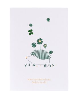 Räder Karte Glücksgeschichte Hier kommt etwas Glück zu dir 