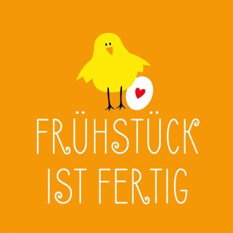 Paperproducts Servietten 33x33 cm Frühstück ist fertig 