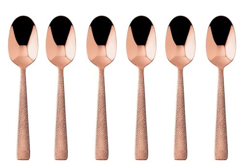Sambonet 6er Set Mokkalöffel Siena Edelstahl/PVD Kupfer 
