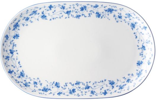 Arzberg Form 1382 Blaublüten Platte oval Coupe 36 cm 