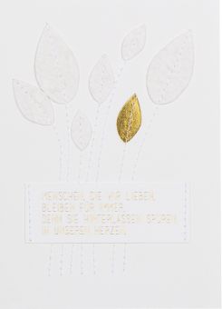 Räder Genähte Trauerkarte Menschen, die wir lieben 