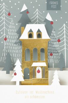 Räder Weihnachtskartenhaus Zuhause ist Weihnachten... 