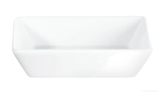 ASA Selection 250°C plus Poletto Aperitif Teller Quadratisch 10x10x2,4 cm weiss glänzend 