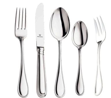 30-Tlg. Menübesteck Schwedisch Faden Edelstahl ohne Verpackung 