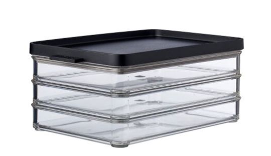 Mepal Kühlschrankdose Omnia Aufschnitt 3-lagig Schwarz 