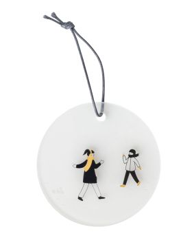 Räder Schneetag Glashänger Schneeballschlacht D.7cm 