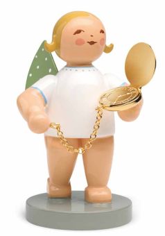 Wendt & Kühn Begleiter Engel mit Taschenuhr vergoldet Goldedition No. 12 