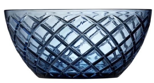 Lyngby Glas Salatschüssel 24 cm Sorrento Blau 
