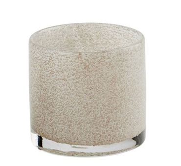 Gift Company Linen Windlicht H8 cm Glitzer Bubbles hellbeige df 