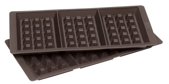 Lurch Flexiform Waffel 29x14,5 cm 3-Fach 2er Set Braun 