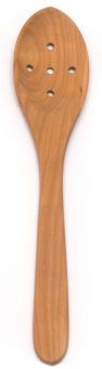 Hansi Kochlöffel oval gelocht Kirschholz 