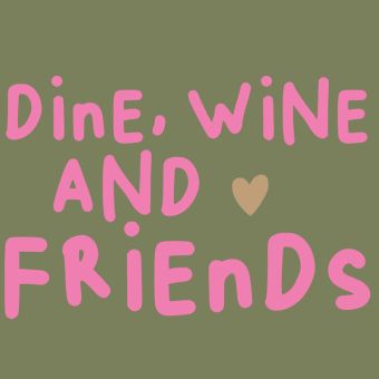 Paperproducts Servietten 33x33 cm Wine, Dine, Friends green 
