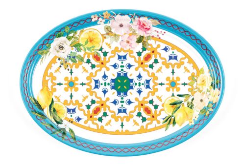 Guzzini Servierschale oval 35,5 cm Flower&Lemon 