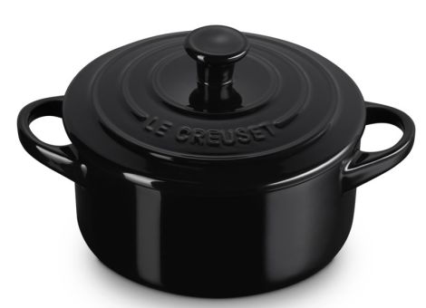 Le Creuset Mini-Cocotte Klassik Rund 14 cm Schwarz Glänzend Poterie 