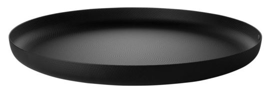 Alessi Texture Runde Platte Schwarz 