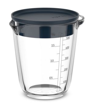 Mepal Glasmessbecher Chef It 500 ml mit Deckel Navy 