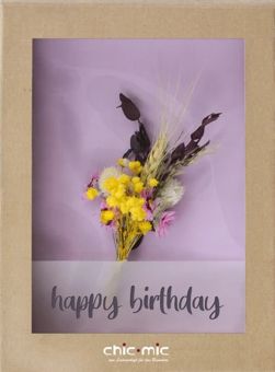chic.mic Trockenblumen in Geschenkbox merry christmas & a happy new year 