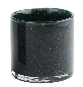 Gift Company Linen Windlicht H10 cm Glitzer Bubbles anthrazit df 