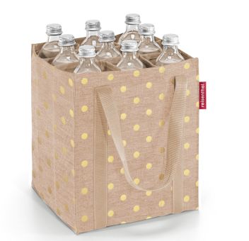 Reisenthel bottlebag Metallic Dots Coffee 