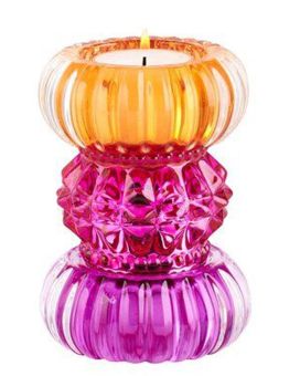 Gift Company Sari Teelichthalter H11 5 cm rund orange/pink/lila gs 
