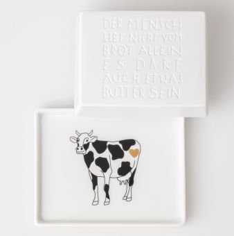 Räder Butterdose Der Mensch Lebt Nicht 14,5x11,5x5,5 cm 