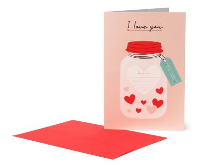 Legami Rubbellos-Glückwunschkarte I Love You Heart 