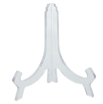Metaltex Tellerständer klein 10 cm Acryl Transparent 