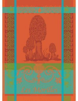 Garnier-Thiebaut Geschirrtuch Les Morilles Vermillon 56x77 Cm 100% Gekämmte Baumwolle 