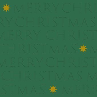 Paperproducts Design Servietten 33x33 cm Christmas Letters green relief 