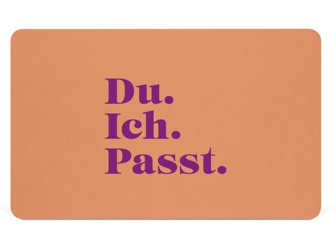 Paperproducts Frühstücksbrettchen D@H Du. Ich. Passt. 