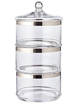 Edzard Glas Keksschalen Vigo H 40 cm 4t-tlg. 