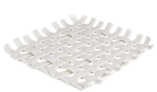 Räder Schale Flechterei Kunststück 25x25x1,8 cm 