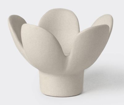 Räder Kerzenhalter Blume beige 8x8x5,5cm 