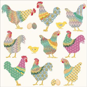 Paperproducts Servietten 33x33 cm Galli e galline 