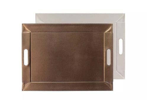 freeform Wendetabletts mit zwei farbigen Seiten M Bronze / Weiß 45 x 35cm 