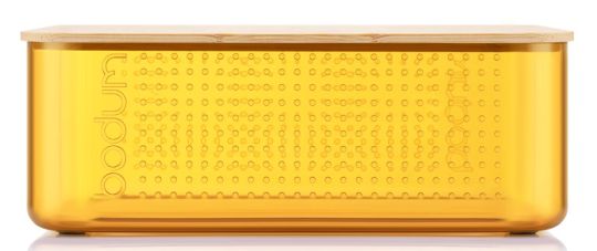 Bodum Brotkasten klein mit Bambusdeckel Bistro Lemon translucent 