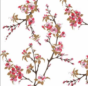 Paperproducts Servietten 25x25 cm Fiori Rossi 