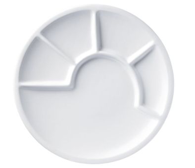 Spring Fondue Teller Weiss 23 cm 