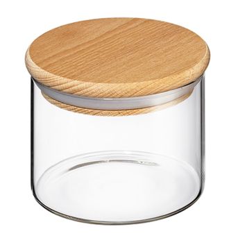 Zassenhaus Vorratsglas mit Holzdeckel 350 ml 