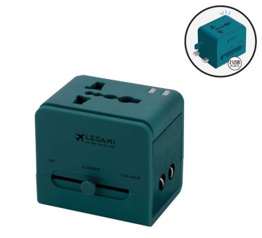 Legami Universal-Reise-Lade-Adapter Petrol Blue 
