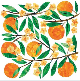 Paperproducts Servietten 25x25 cm Tracey´s Orangina 