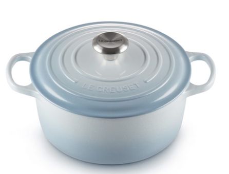 Le Creuset Bräter Rund Signature 24 cm Coastal Blue Gusseisen 
