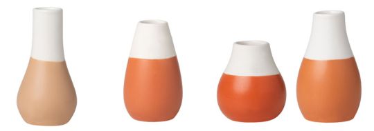 Räder Living Mini Pastellvasen 4er Set erdtöne Ø 4 cm H 4,5-8 cm 