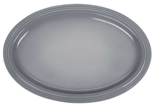 Le Creuset Servierplatte Oval 46 cm Perlgrau 