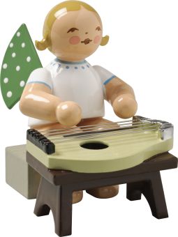 Wendt & Kühn Engel mit Zither sitzend 